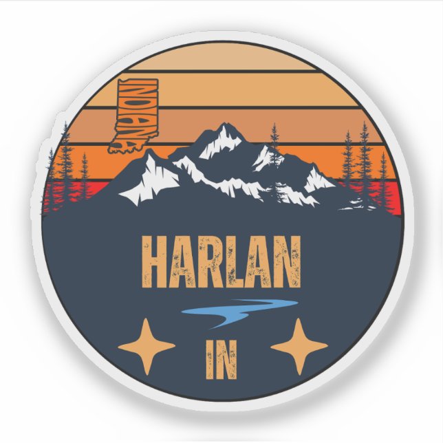 Adesivo Harlan, Indiana (Frente)