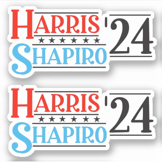 Adesivo Harris Shapiro 2024 - Campanha Retroativa (Frente)