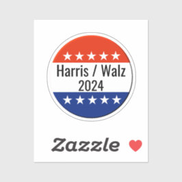 Adesivo Harris Walz 2024 Eleição