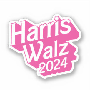Adesivo Harris Walz 2024 rosa