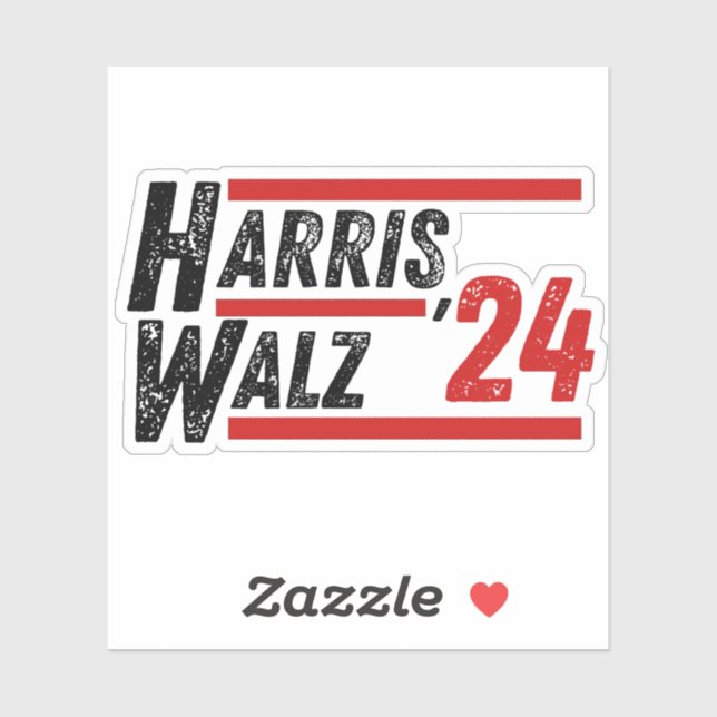 Adesivo Harris Walz ' 24 (Folha)
