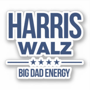 Adesivo Harris Walz Big Pai Energy