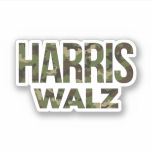Adesivo Harris Walz Camouflage 2024