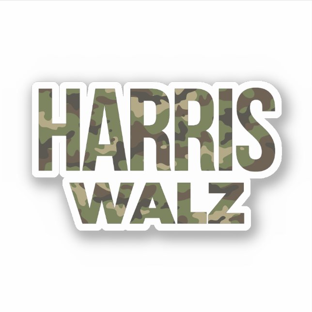 Adesivo Harris Walz Camouflage 2024 (Frente)