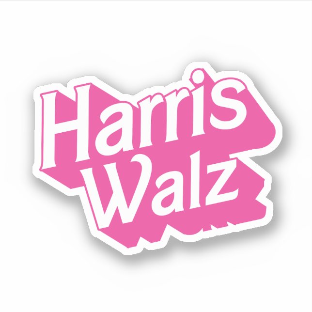 Adesivo Harris Walz Pink (Frente)