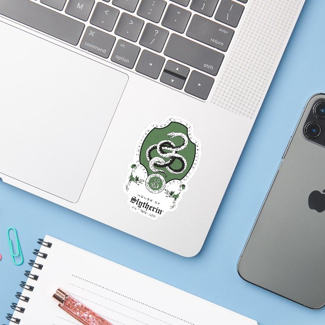 Adesivo HARRY POTTER™ | Desenho Delicado SLYTHERIN™ Crest (Notebook com iPhone)