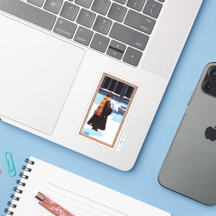 Adesivo HARRY POTTER™ e Hedwig no pátio HOGWARTS™