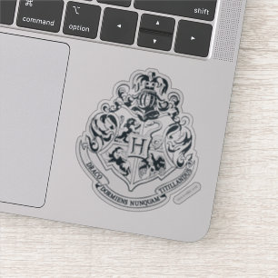 Adesivo Harry Potter  Hogwarts Crest - Preto e Branco
