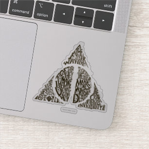Adesivo Harry Potter Spell   DEATHLY HALLOWS Typography Gr