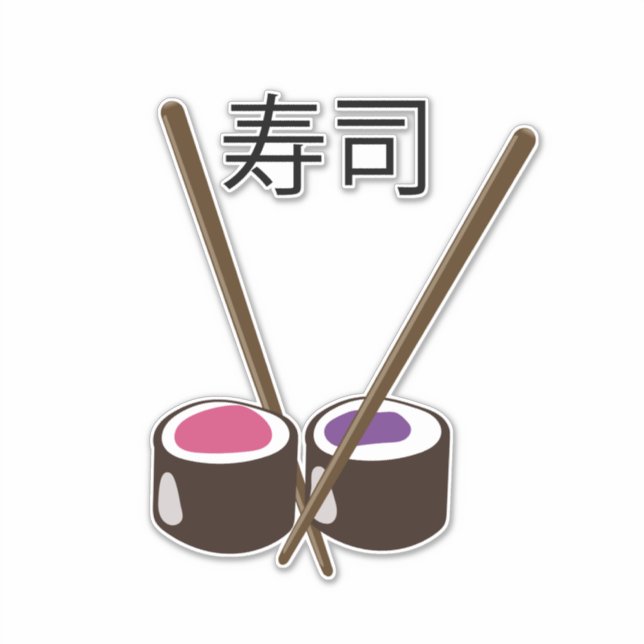 Adesivo Hashis de Sushi Japonês (Frente)