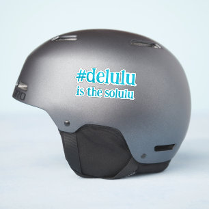 Adesivo Hashtag # Delulu é a Turquesa Solulu