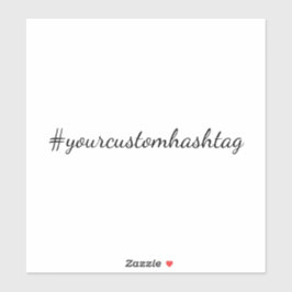 Adesivo Hashtag Modern Minimalist Social Design