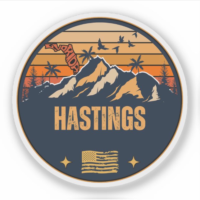 Adesivo Hastings, Flórida  (Frente)