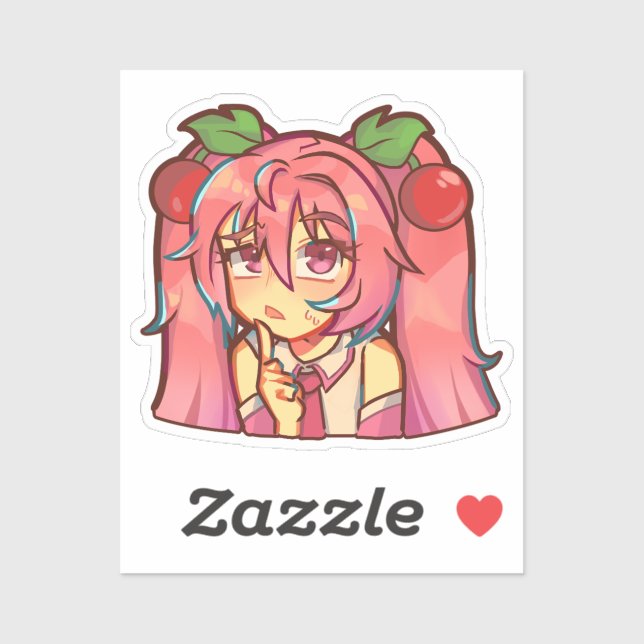 Adesivo Hatsune Miku Sakura Ver. Sticker (Folha)