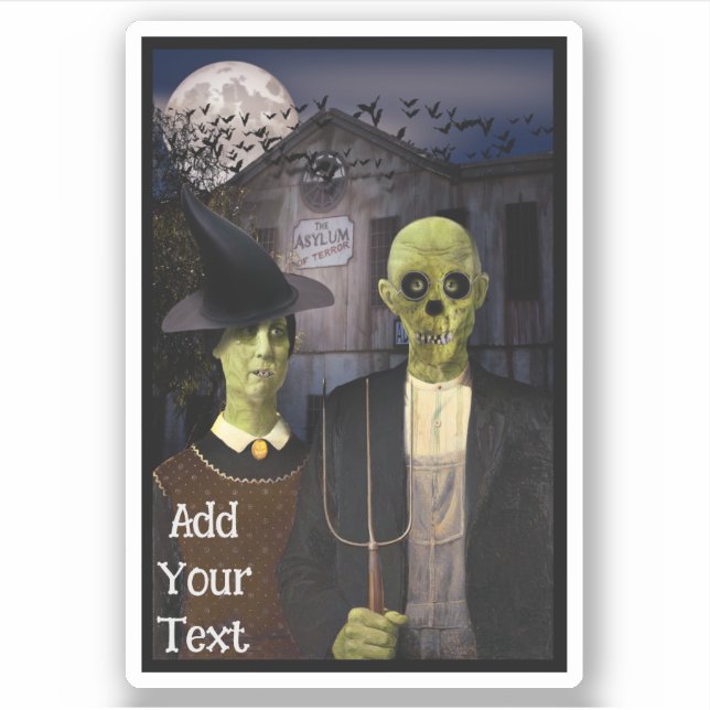 Adesivo Haunted House Asylum Halloween (Frente)