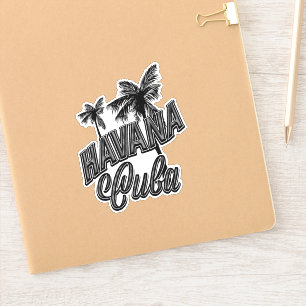 Adesivo Havana Cuba vintage typeface art.