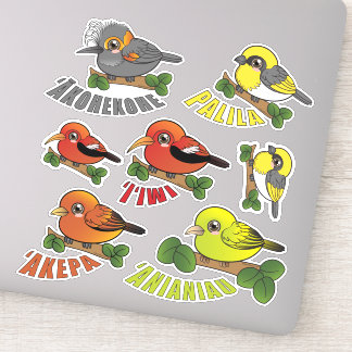 Adesivo Hawaii Forest Birds Pack