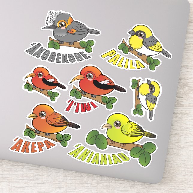 Adesivo Hawaii Forest Birds Pack (Detalhe)