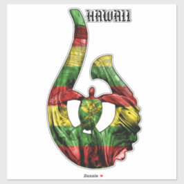 Adesivo Hawaii Honu Tribal Hook Kanaka Maoli