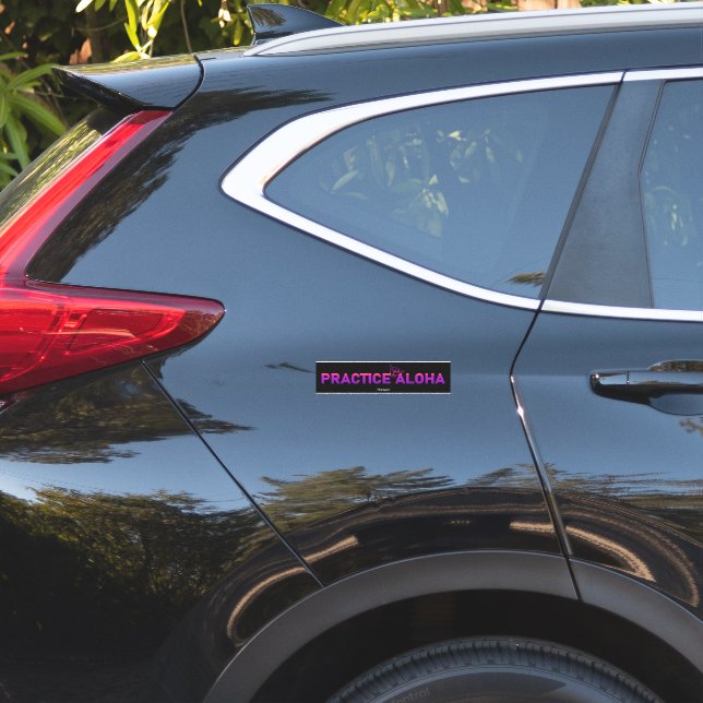 Adesivo Hawaii Practice Aloha PurpleRay Shaka (Hang solto) (Verso do carro )