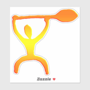 Adesivo Hawaiian Paddle Man Petroglicph