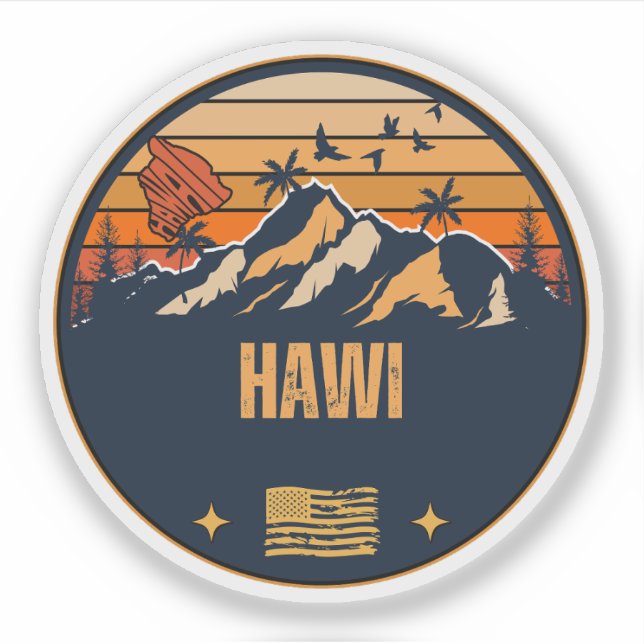 Adesivo Hawi, Havaí (Frente)