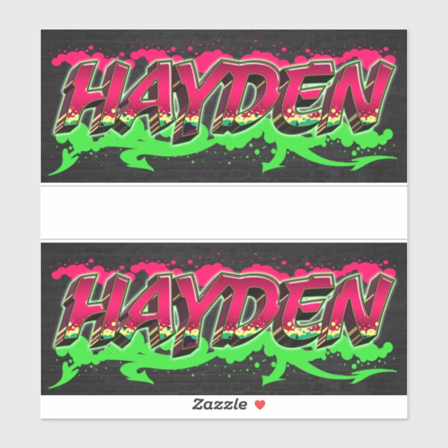 Adesivo Hayden Vorname Name Graffiti Aufkleber Sticker (Folha)