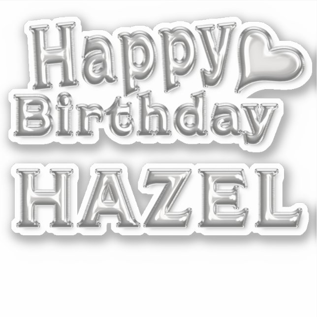 Adesivo Hazel Happy Birthday silver Aufkleber Sticker (Frente)