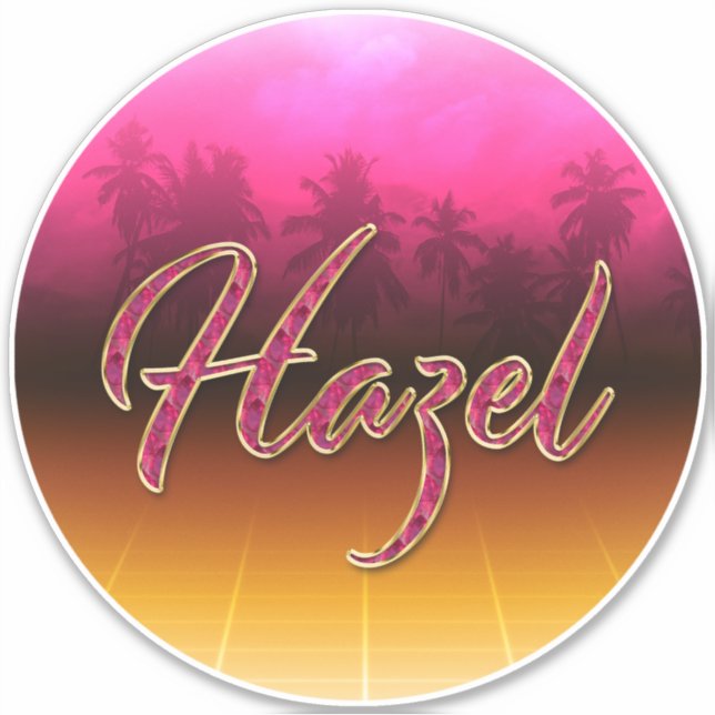 Adesivo Hazel Vorname Name golden pink Aufkleber Sticker (Frente)
