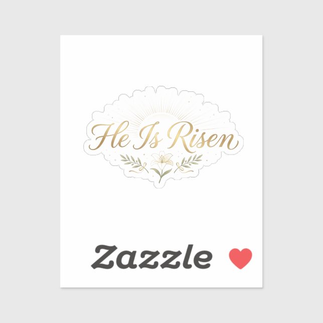 Adesivo He Is Risen Religious Easter Faith Sticker (Folha)