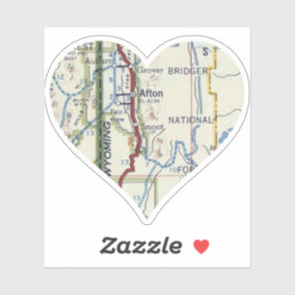 Adesivo Heart Afton WY