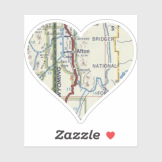 Adesivo Heart Afton WY