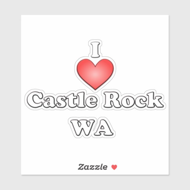 Adesivo Heart Castle Rock WA (Folha)