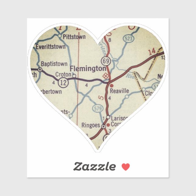 Adesivo Heart Flemington NJ (Folha)