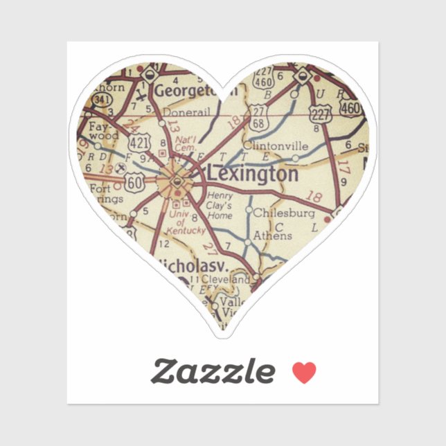 Adesivo Heart Lexington KY (Folha)