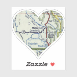 Adesivo Heart Malad City Idaho