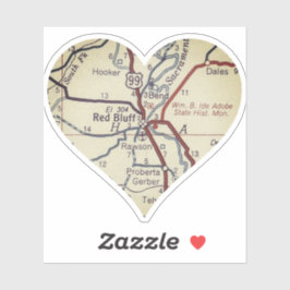 Adesivo Heart Red Bluff California