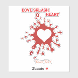 Adesivo Heart Splash Art – Creative Love Expression Design