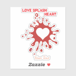 Adesivo Heart Splash Art – Creative Love Expression Design