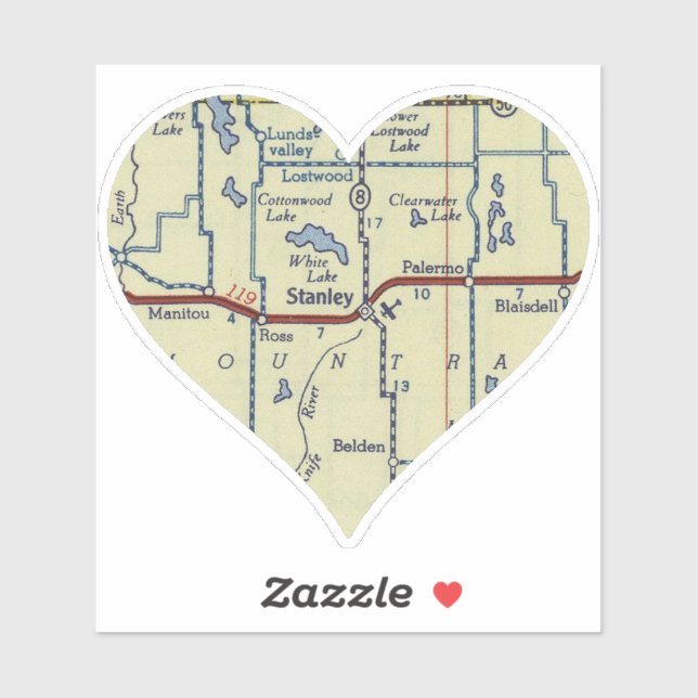 Adesivo Heart Stanley ND (Folha)