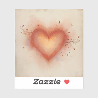Adesivo Heart-Themed Painting Images Collection