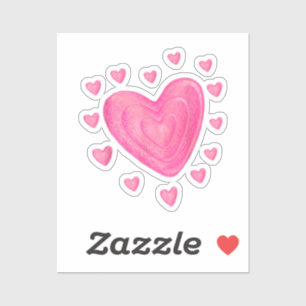 Adesivo Hearts T Shirt Kids School Dias de os namorados Gi