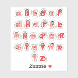 Adesivo Hedge Hugs Alphabet Stickers | Cute Hedgehog Lette