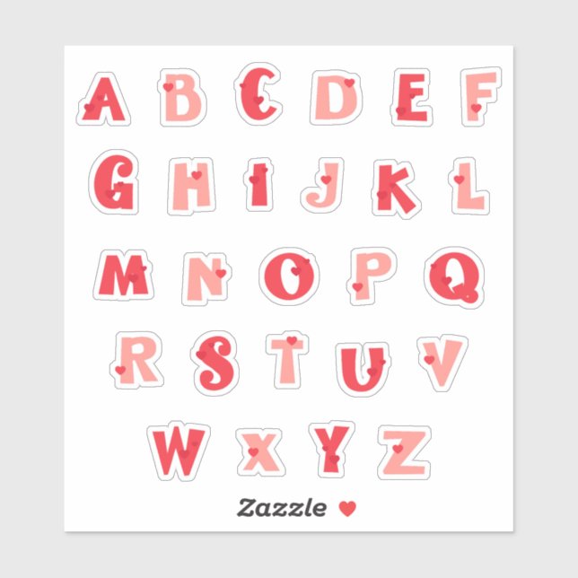 Adesivo Hedge Hugs Lowercase Alphabet Stickers | Cute Hedg (Folha)