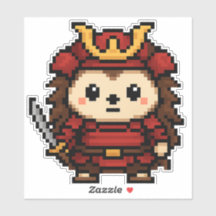 adesivo hedgehog samurai 6x6