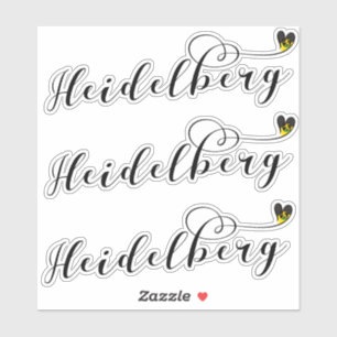 Adesivo Heidelberg Flag Heart, Alemanha