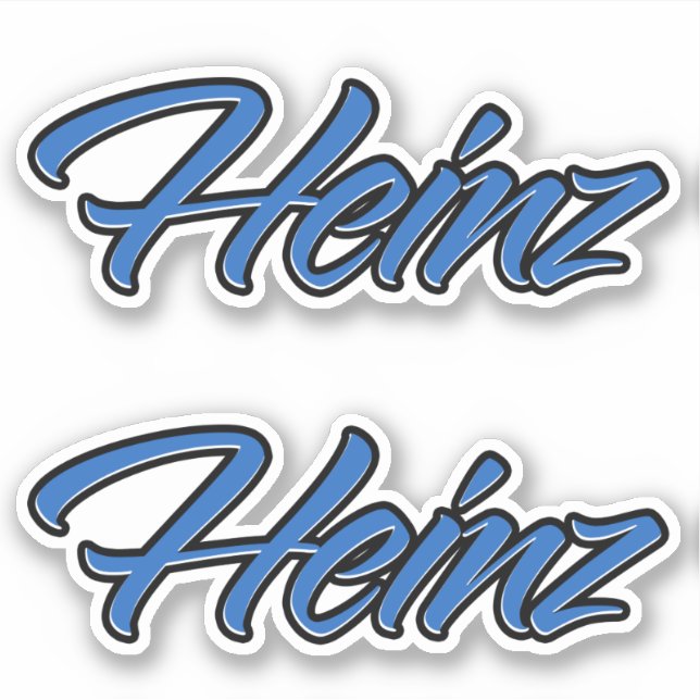 Adesivo Heinz Name blue Aufkleber Sticker Stickerset (Frente)