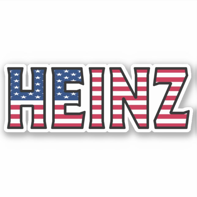 Adesivo Heinz Name Vorname USA Sticker Stickerset (Frente)