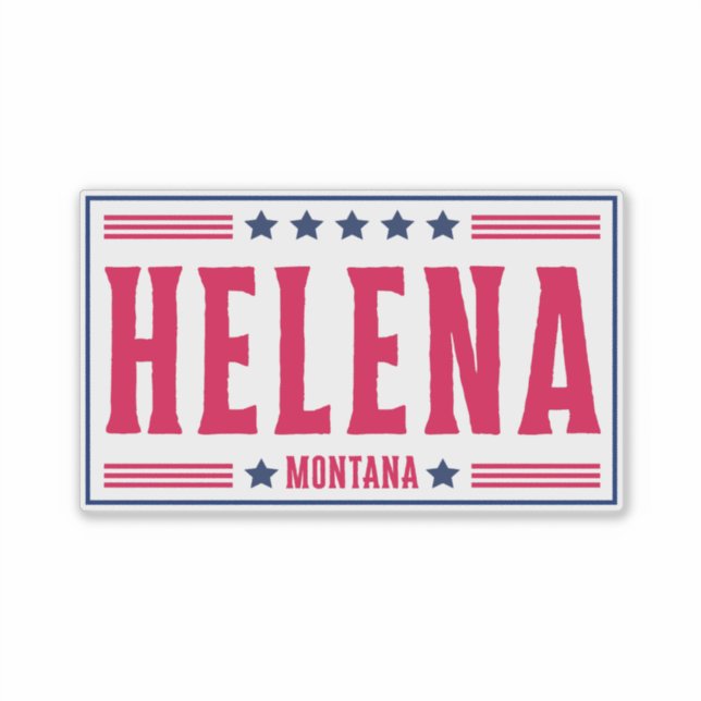 Adesivo HELENA MONTANA Stars & Stripes (Frente)