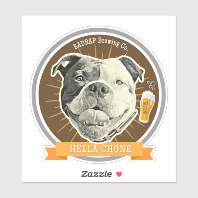 Adesivo Hella Chonk Beer Label Sticker Love (Folha)
